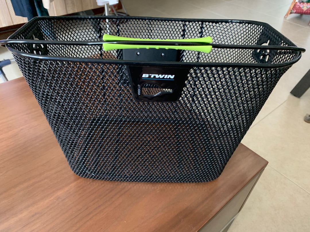 BTwin bicycle front basket 12L capacity, Sports Equipment, Bicycles