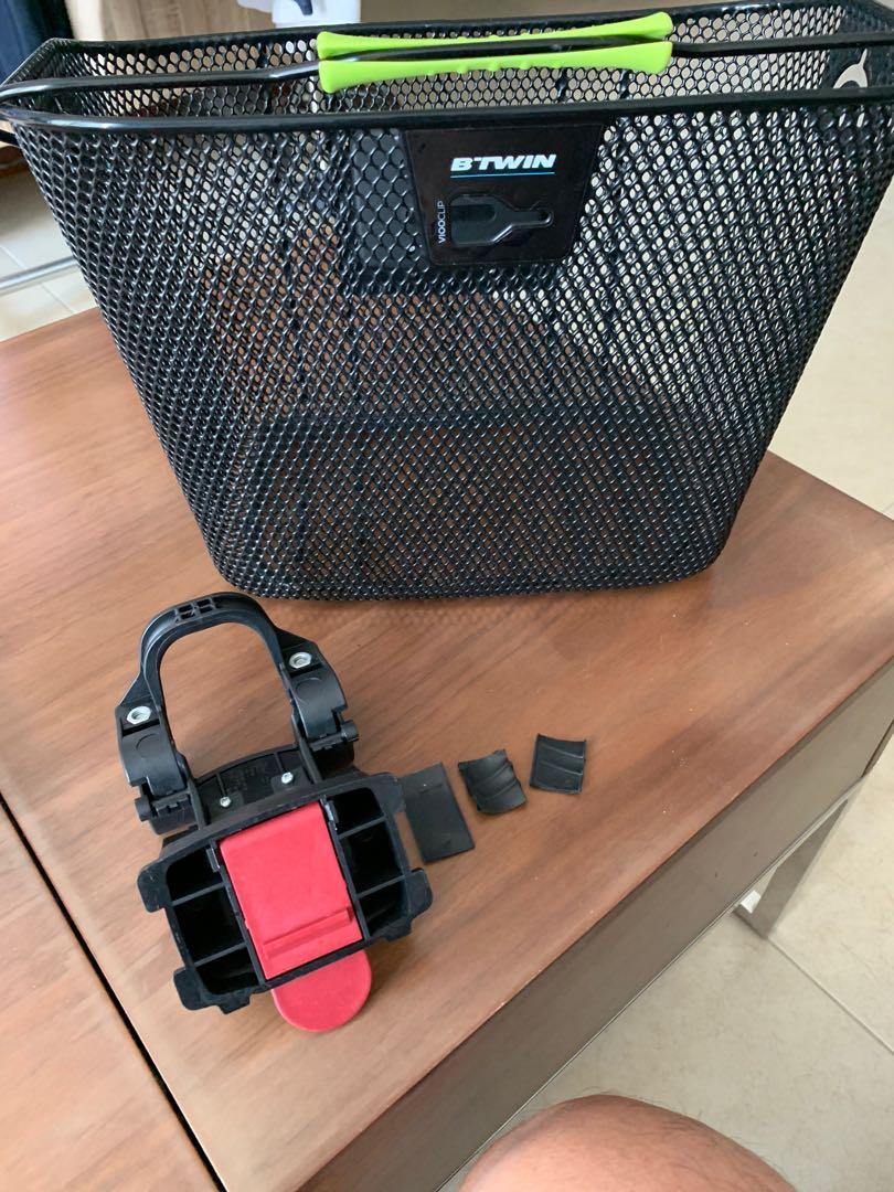 BTwin bicycle front basket 12L capacity, Sports Equipment, Bicycles