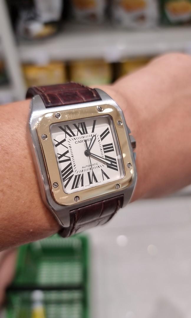 Cartier santos xl clearance two tone
