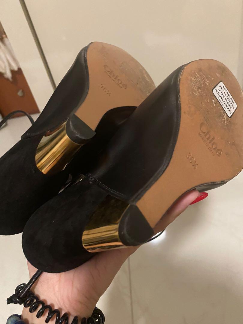 Chloe Gladiator Wedge Heels 36.5 Luxury Sneakers Footwear on