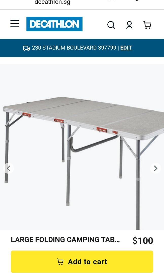 decathlon folding camping table