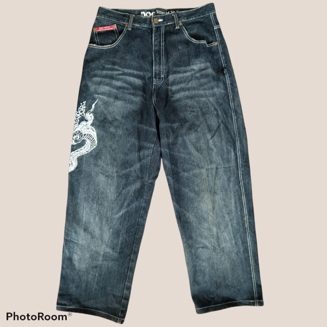 Dogtown black dragon denim jeans, Men's Fashion, Tops & Sets