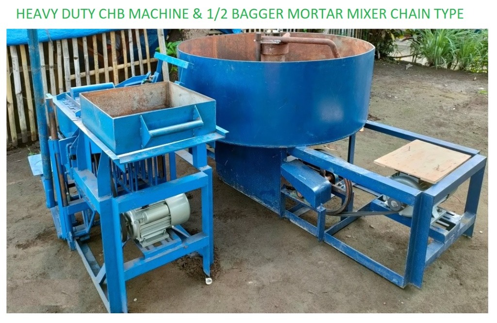 Heavy Duty Hollow Block Chb Machine Mortar Mixer Chain WITH MOTORS