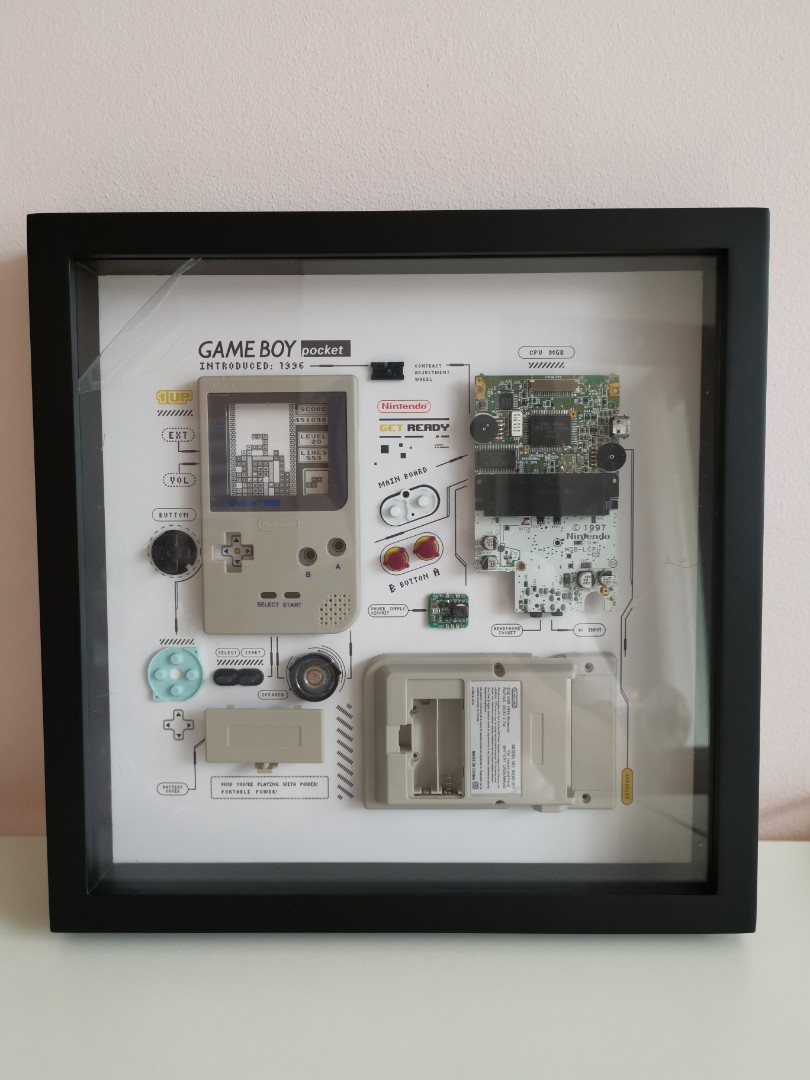 Grid Studio Framed Art Gameboy Pocket! Rare and authentic!, Furniture