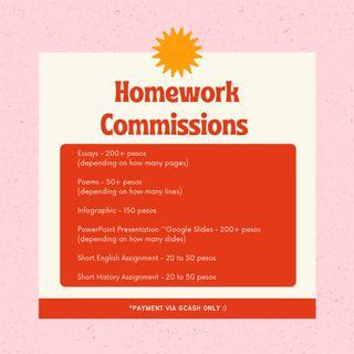 Homework Commissions
