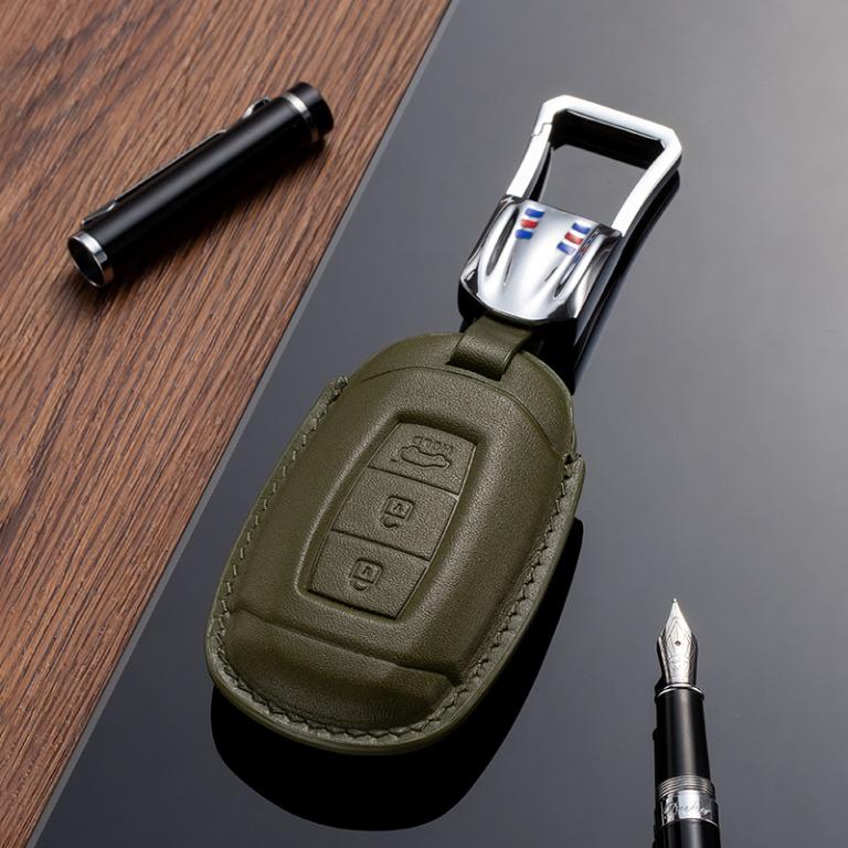 ENZO Leather Car Key Pouch
