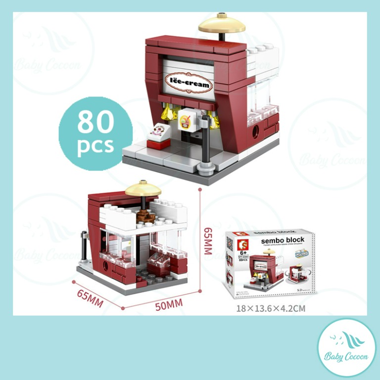 ICE CREAM Sembo Block City Retail Mini Street View Building