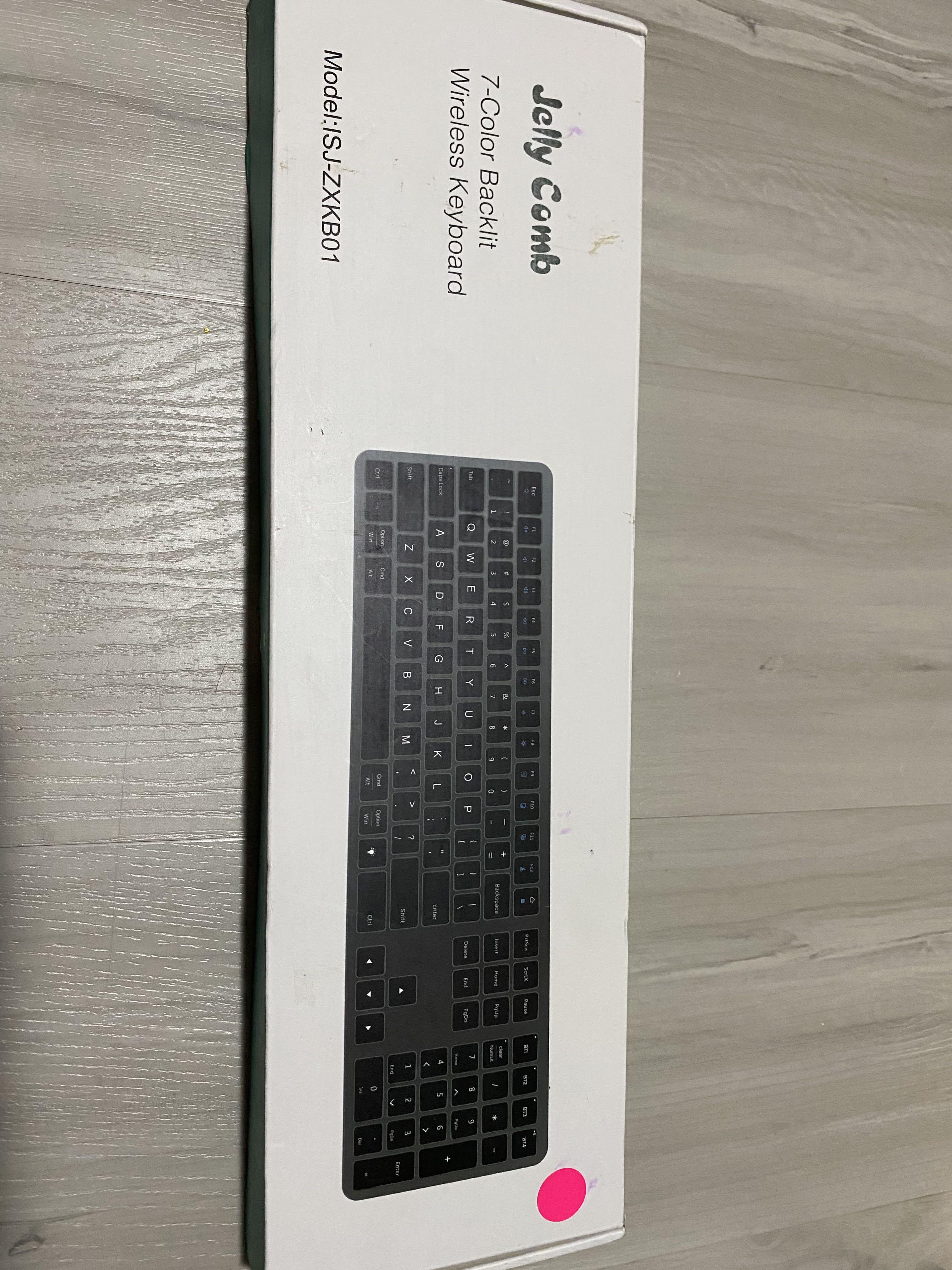 Jelly Comb 7 Color backlit keyboard, Computers & Tech, Parts