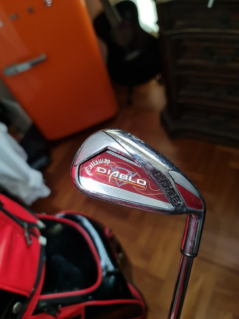 Kasco golf bag with complete set of callaway diablo irons, with drivers