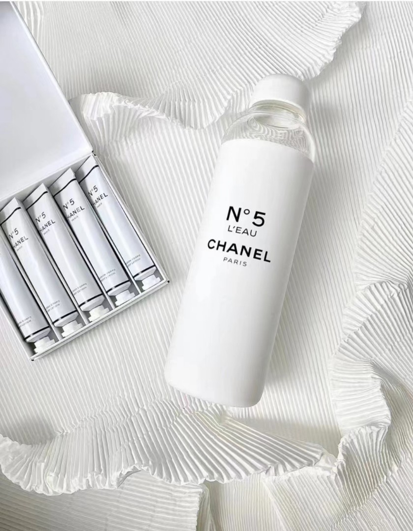 Limited Edition Chanel Factory N°5 Glass Bottle Water Tumbler
