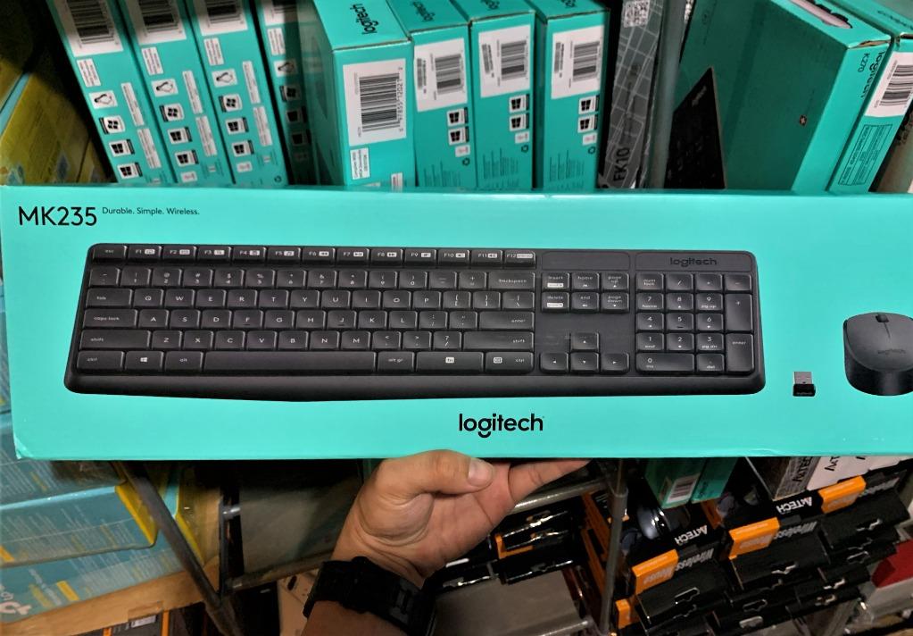 Logitech MK235 Wireless Keyboard and Mouse COMBO (Black), Computers