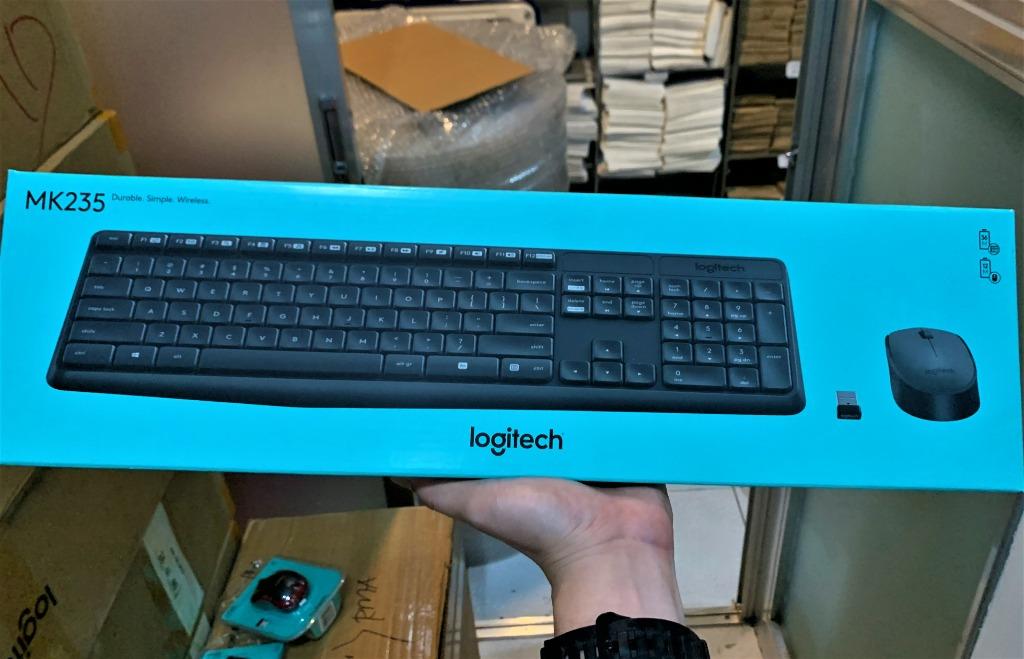 Logitech MK235 Wireless Keyboard and Mouse COMBO (Black), Computers
