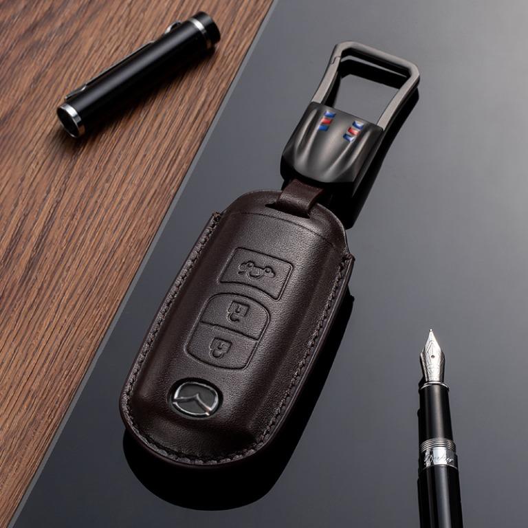 Mazda Leather Car Key Fob Cover Veg Tan Leather Car Key Remote Holder Keychain Car Key Accessories for Mazda 2 3 6 CX 4 CX 5 CX 7 Car Accessories Accessories on Carousell