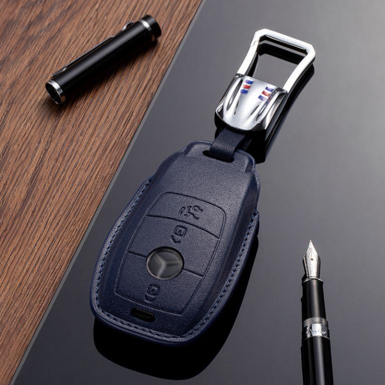 Mercedes Benz Leather Car Key Remote Cover, Veg Tan Leather Car