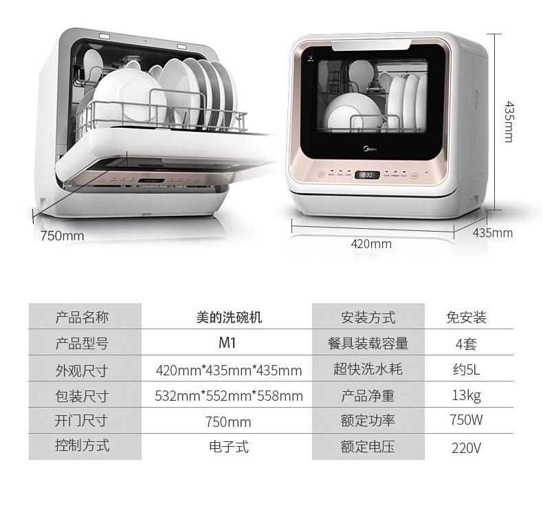 Midea portable dishwasher no installation required, TV & Home