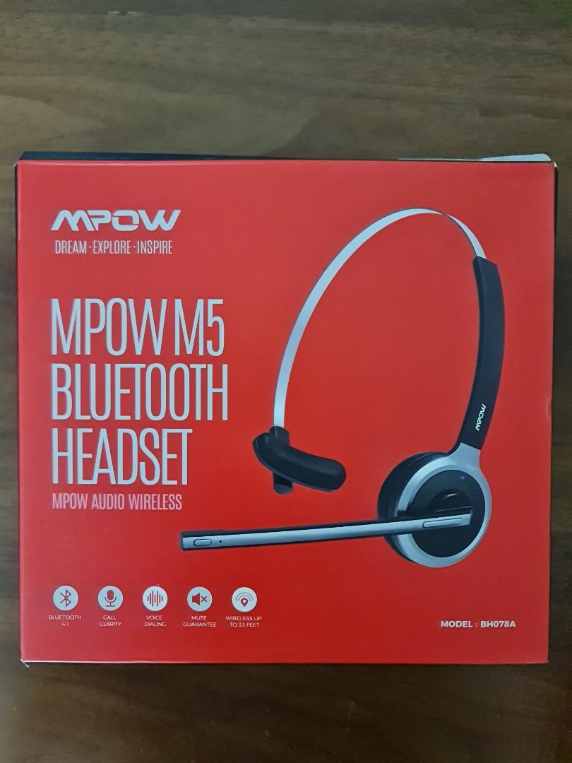 Mpow M5 Bluetooth Headset Audio Headphones Headsets on Carousell