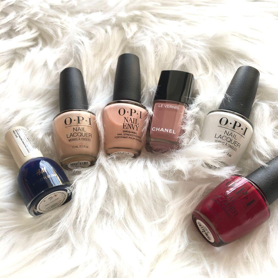 Nail Polish#Opi Nail Pilish/Chanel Nail Polish/Hm Nude Nail Polish/White Nail  Polish, Beauty & Personal Care, Hands & Nails On Carousell