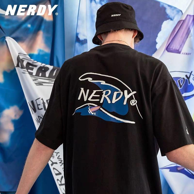 NERDY KOREA OFFICIAL SHIRT Black Splash Tee, Men's Fashion, Tops & Sets