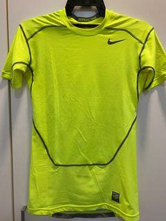 green nike compression shirt