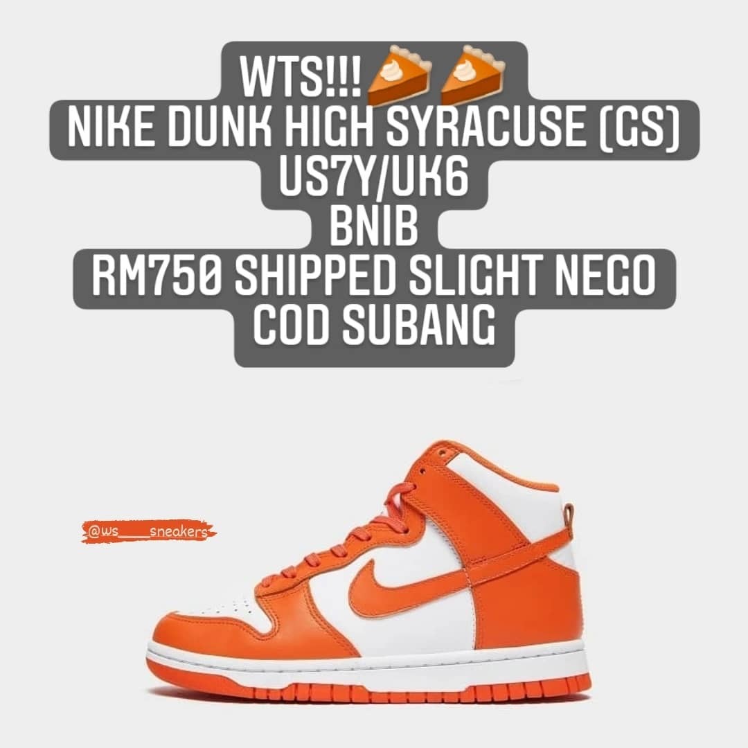 nike dunk high syracuse 2021 gs