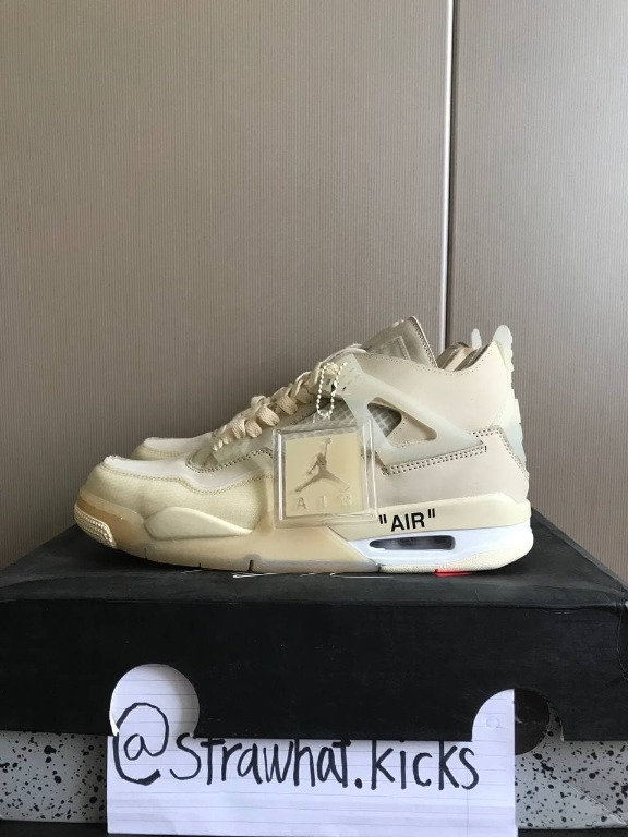 Nike Jordan 4 AJ4 OW Sail Offwhite Men s Fashion Footwear
