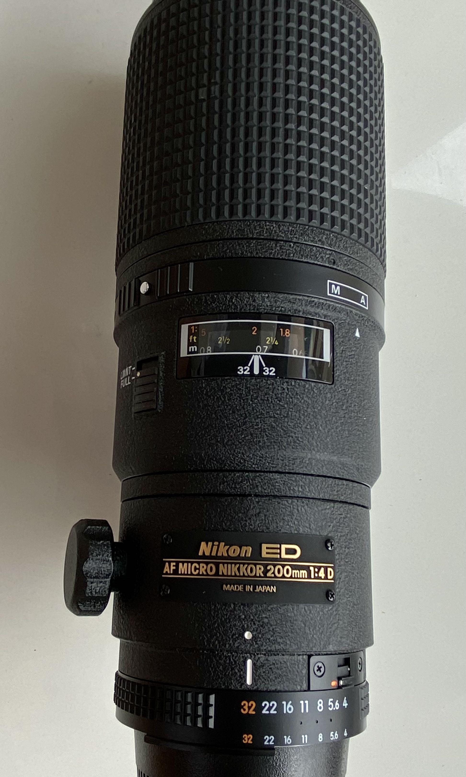 Nikon AFD Micro-Nikkor 200mm IF-ED F4 Macro, Photography, Lens