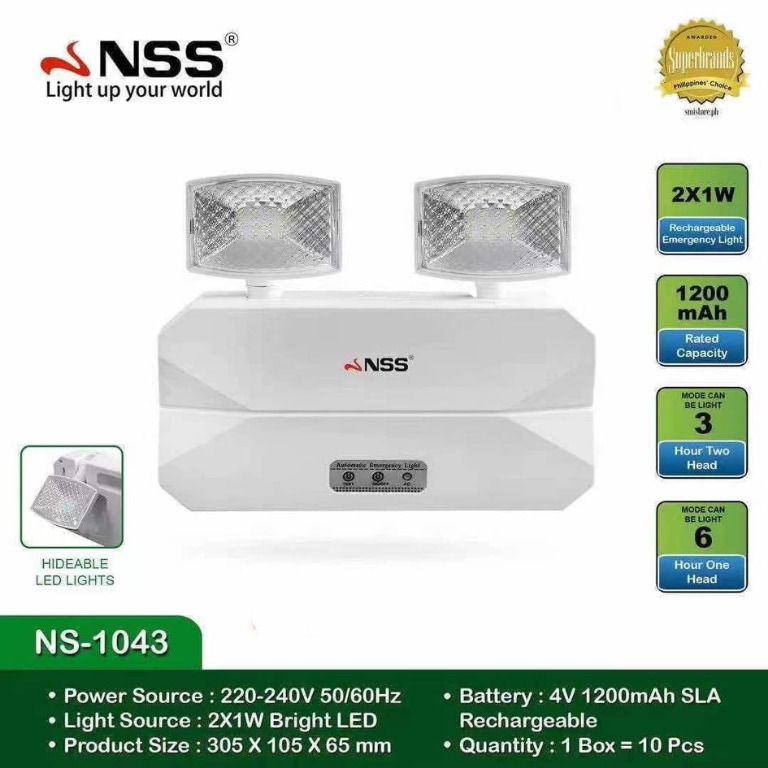 Nss rechargeable outlet led light