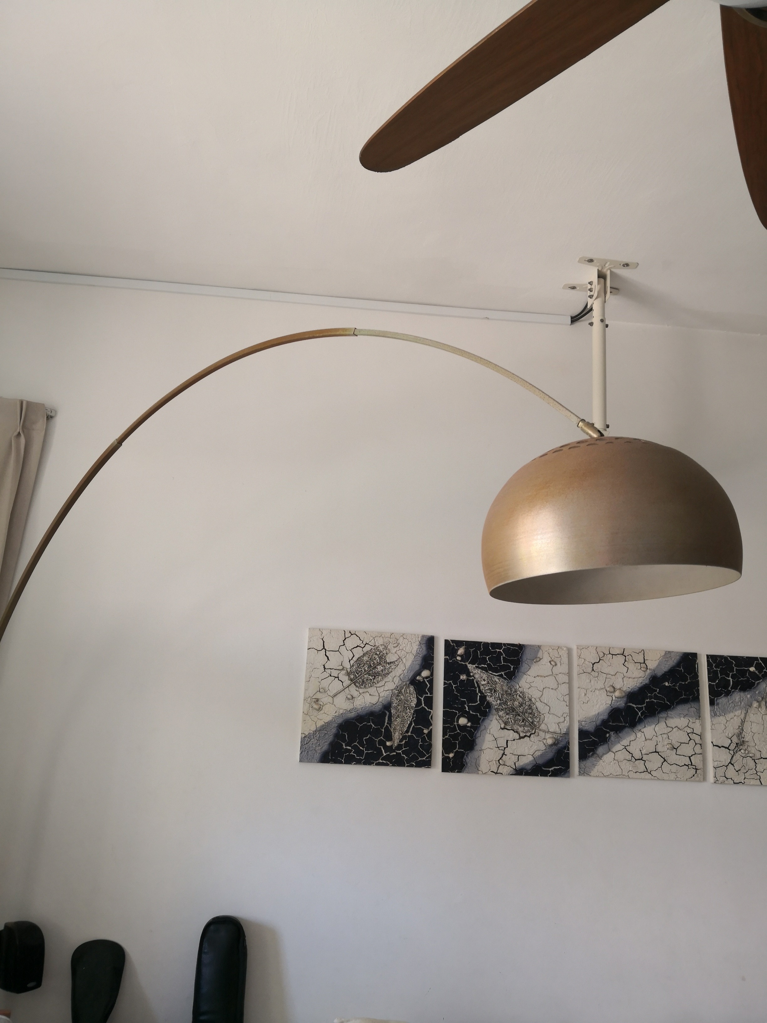 overhanging wall lights