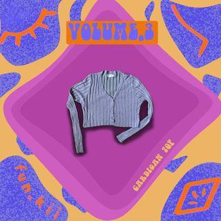 Purple Ribbed Cardigan