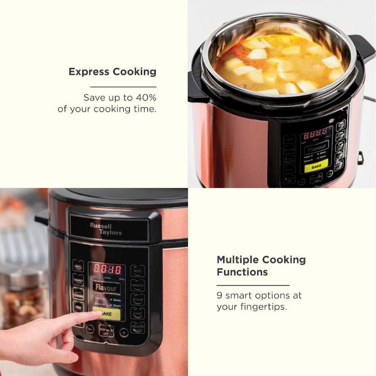 Russell Taylors 6L Stainless Steel Pot PC 60 Electric Pressure