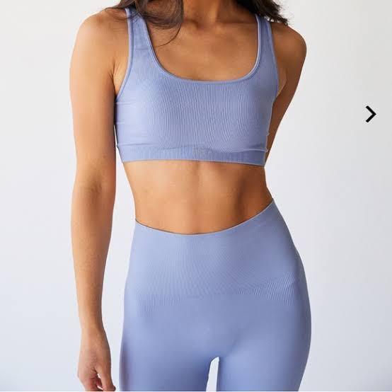 Set Active Sculptflex Ribbed One Shoulder Bra in Slate, Women's Fashion,  Activewear on Carousell