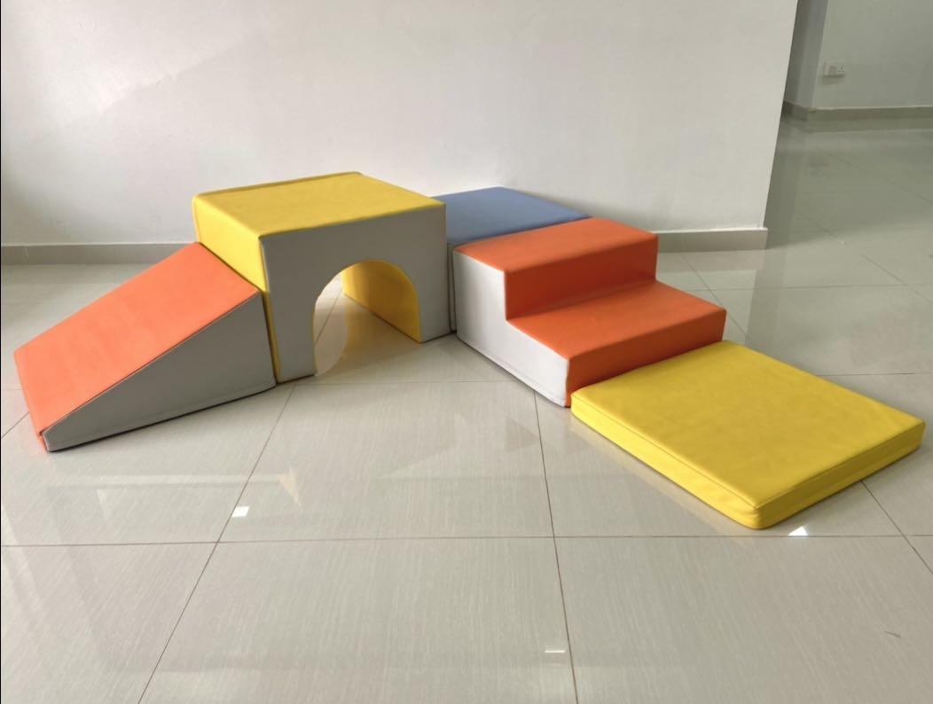slide and step soft play set