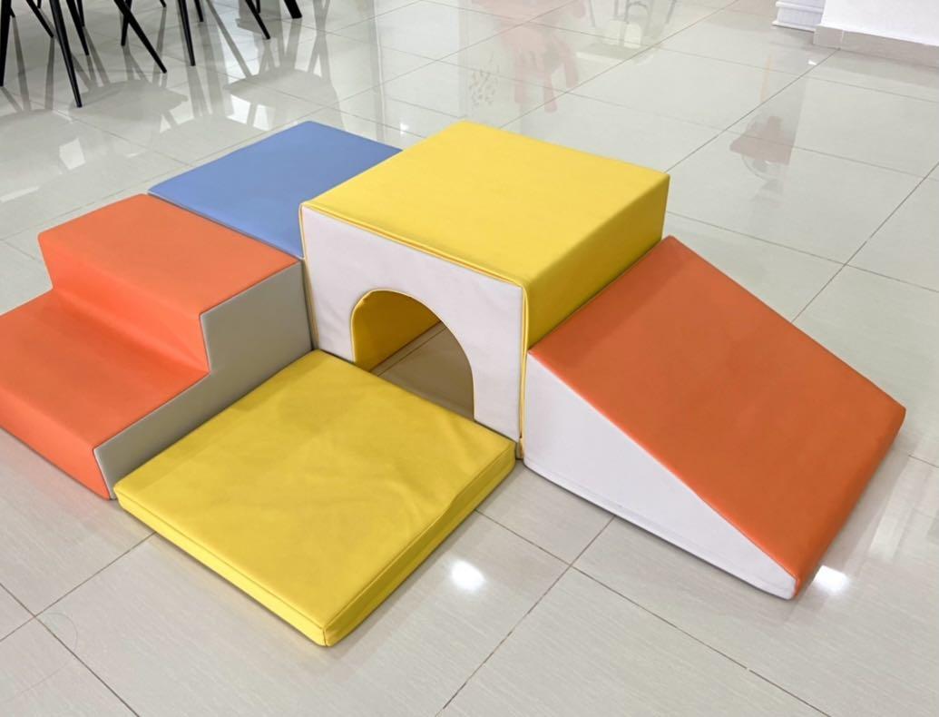 slide and step soft play set