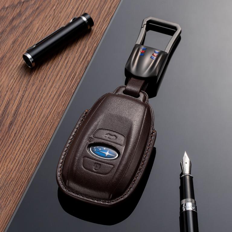 Subaru Leather Car Key Remote Cover Veg Tan Leather Car Key Fob