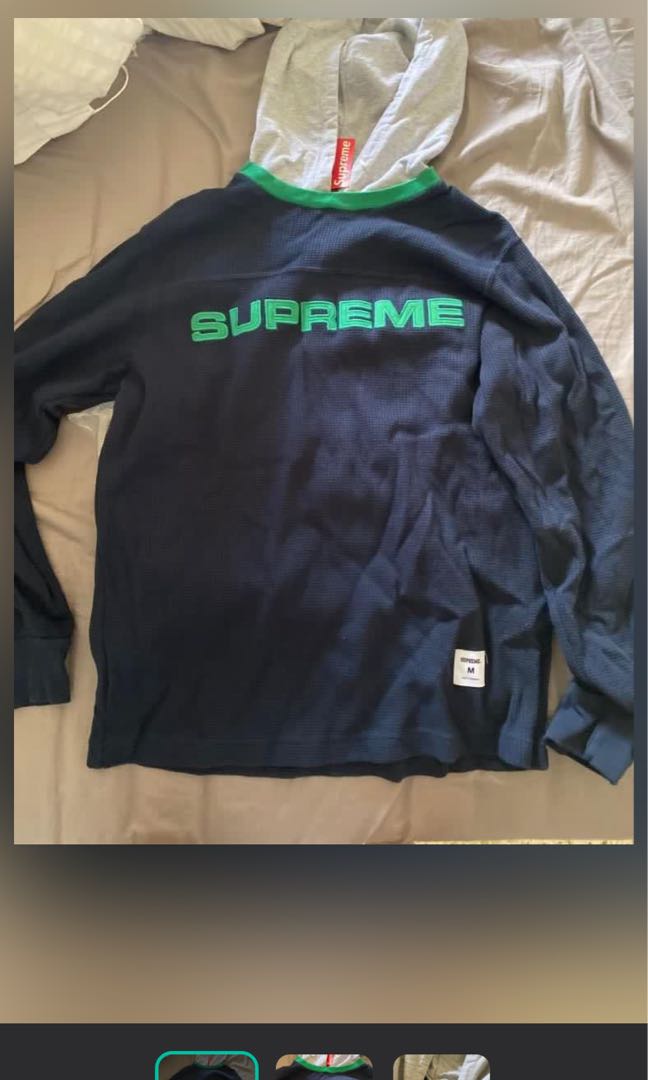 supreme hooded waffle ringer
