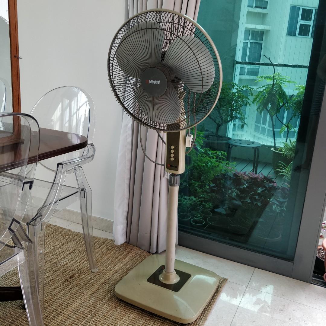 Vintage Mistral stand fan repair project, Furniture & Home Living