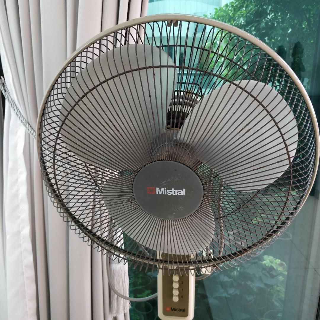 Vintage Mistral stand fan repair project, Furniture & Home Living