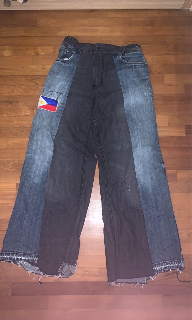 Vintagewknd Half & Half Jeans, Women's Fashion, Bottoms, Jeans