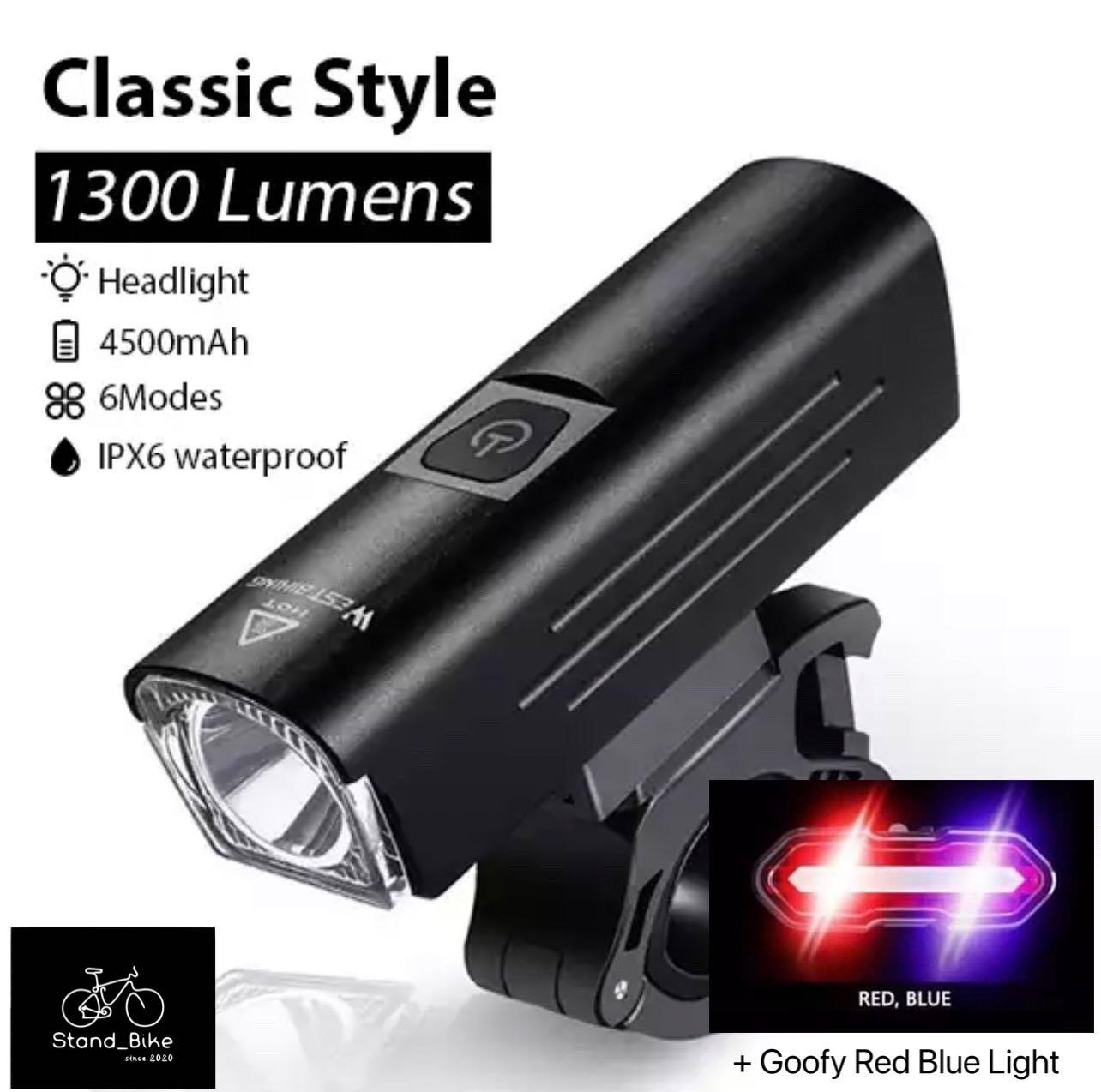 Waterproof Bicycle Head Light Front USB Handlebar Lamp Camping Torch Scooter 