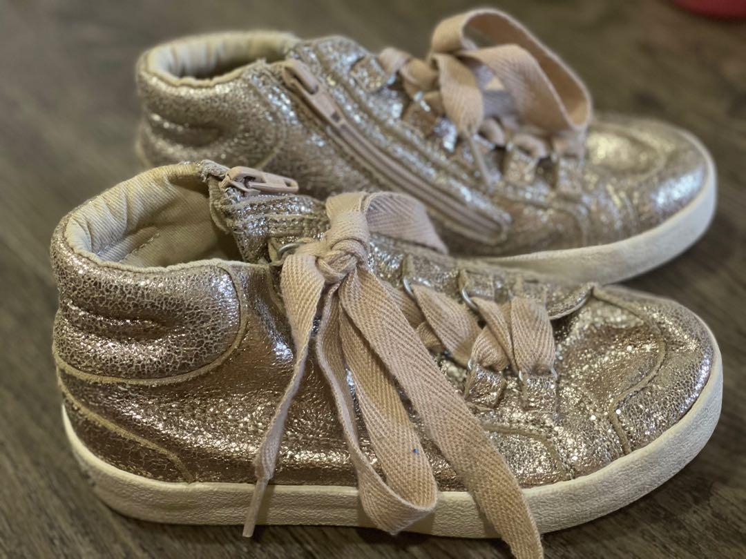 Girls gold high top shoes online