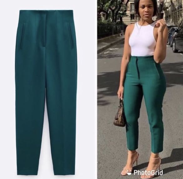 Women's Green Petite Trousers | ShopStyle UK