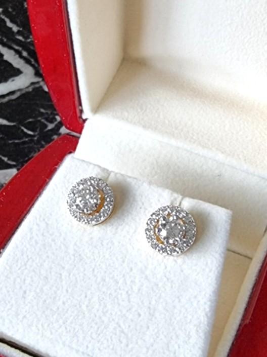 Certified diamond stud best sale earrings