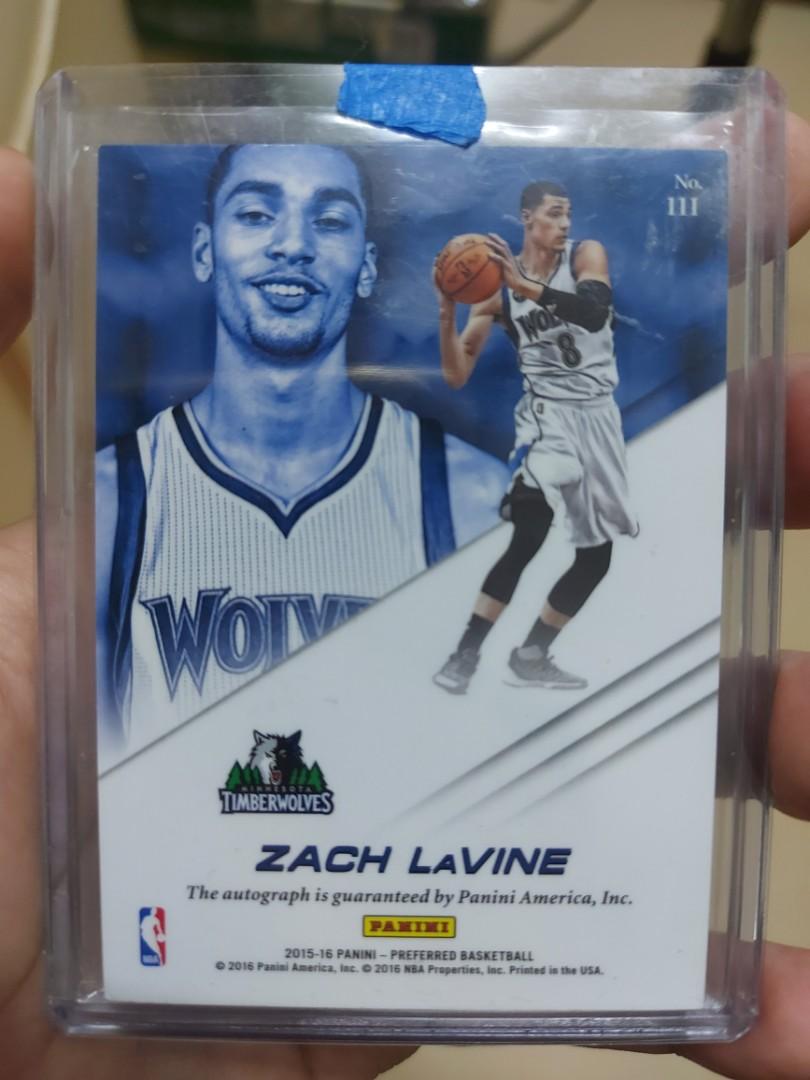 Zach Lavine 2015-16 Preferred Crown Royale On Card Auto /85 Bulls