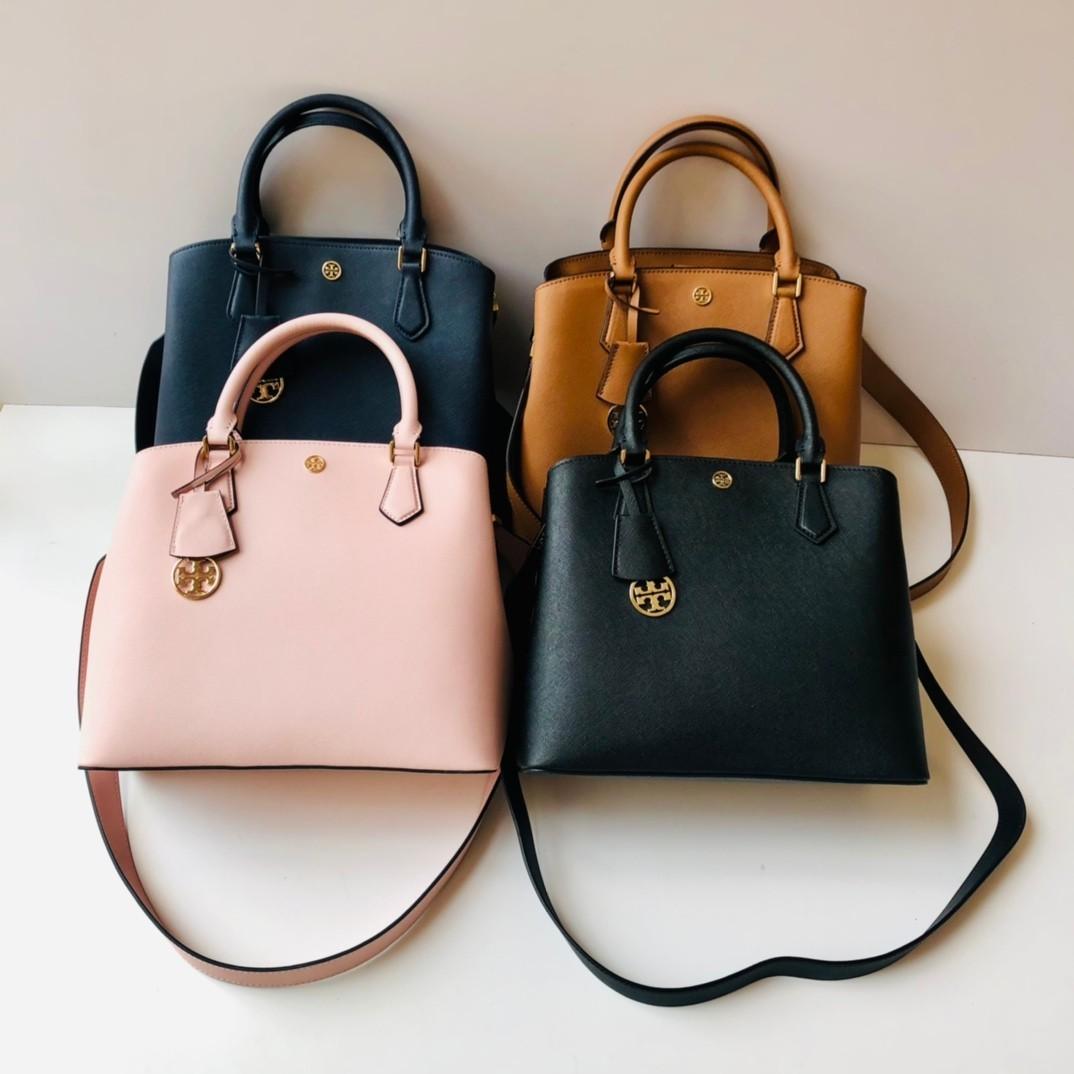 Tory burch robinson triple compartment tote sales