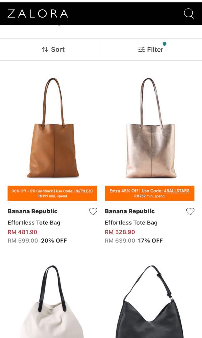 Banana republic sales leather effortless tote
