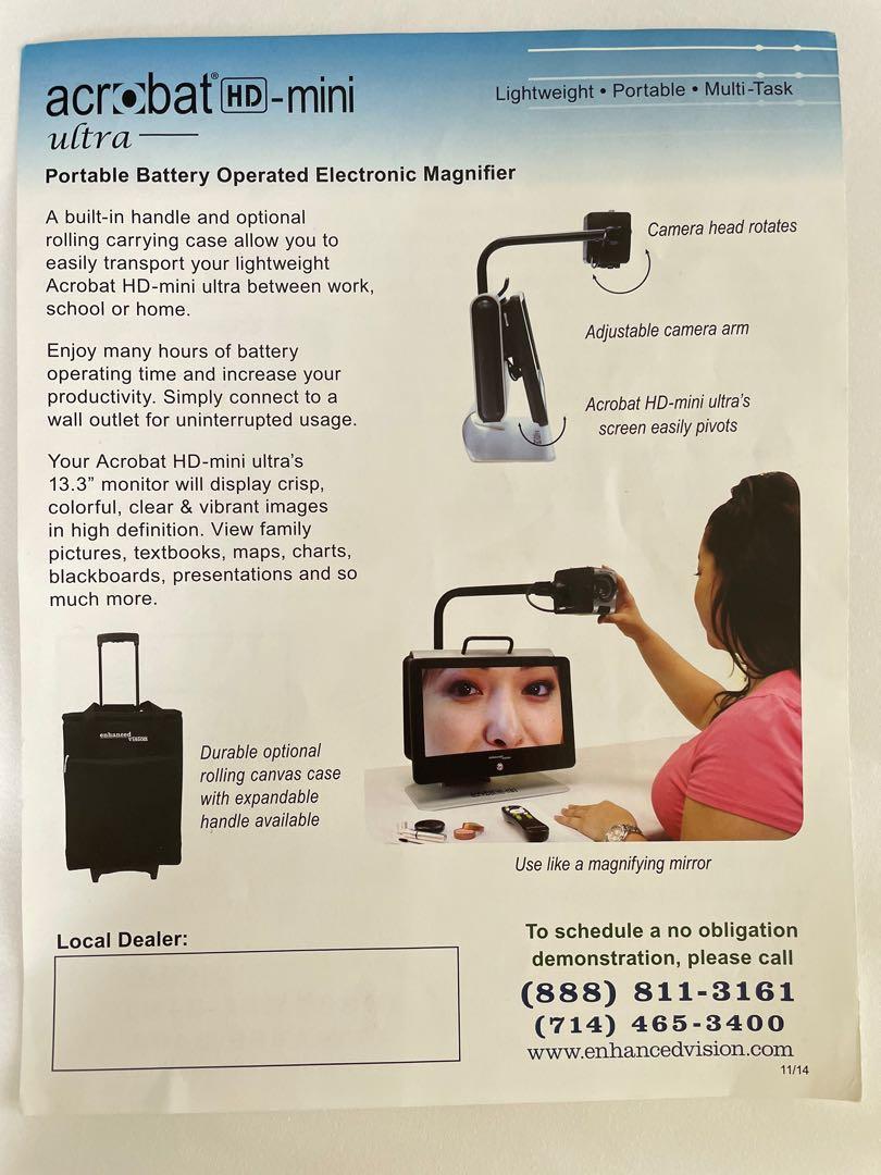 Acrobat HD Enhanced Vision Magnifier, Computers & Tech, Parts ...