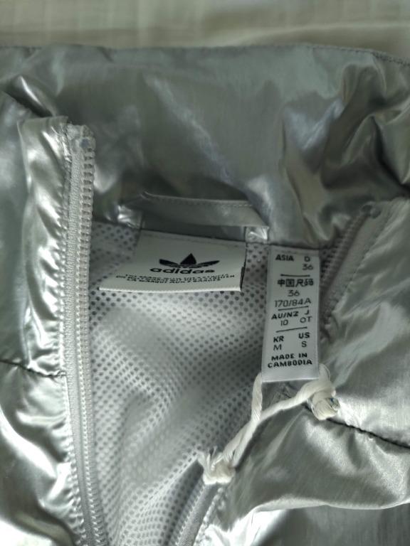Adidas metallic on sale track jacket
