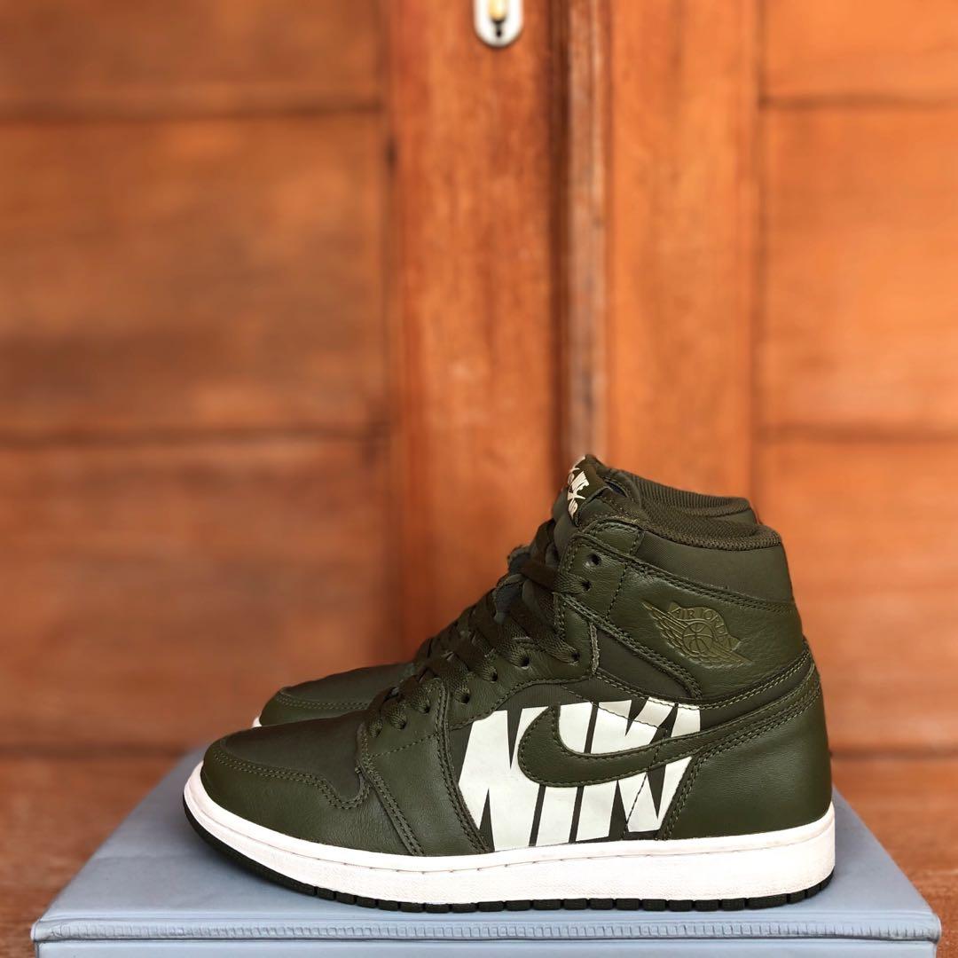 jordan retro 1 olive green