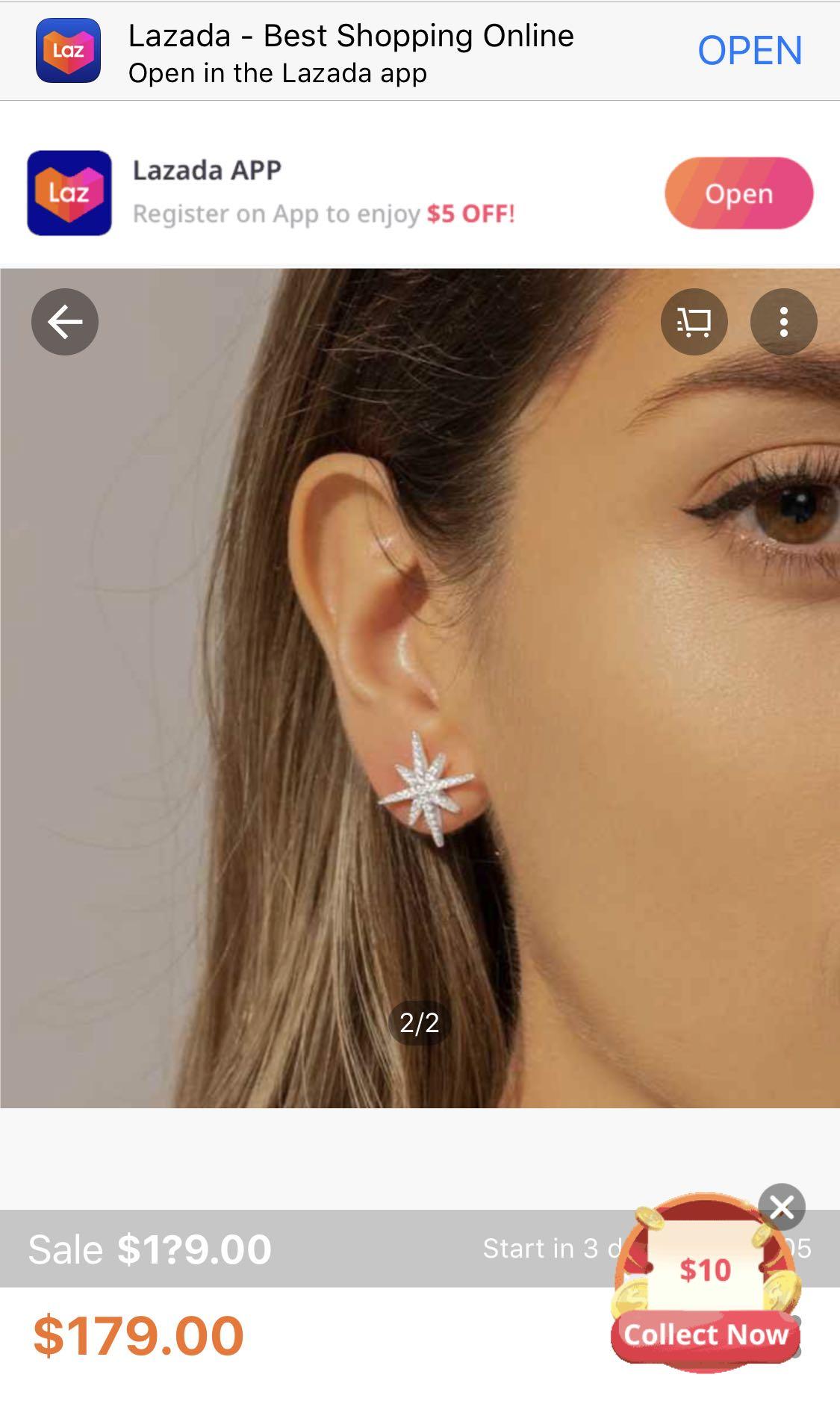 APM Monaco Earring x 2 Pearl Star Women s Fashion Jewelry Organisers Earrings on Carousell