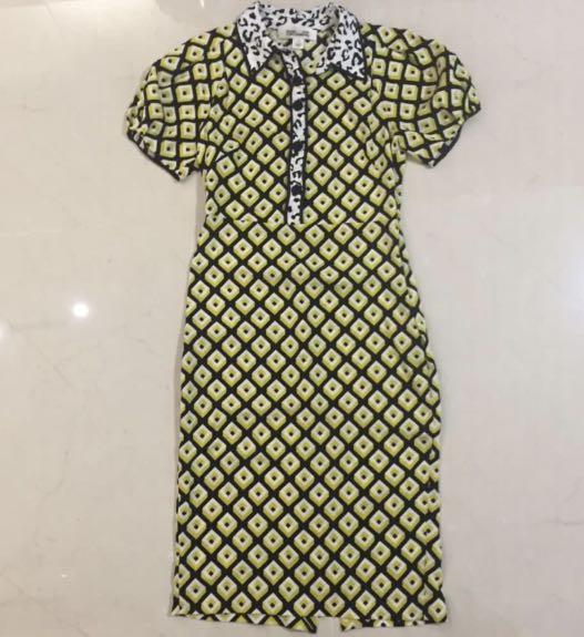 Authentic Diane Von Furstenberg DVF Elly MIDI dress Women s Fashion Dresses Sets Dresses on Carousell